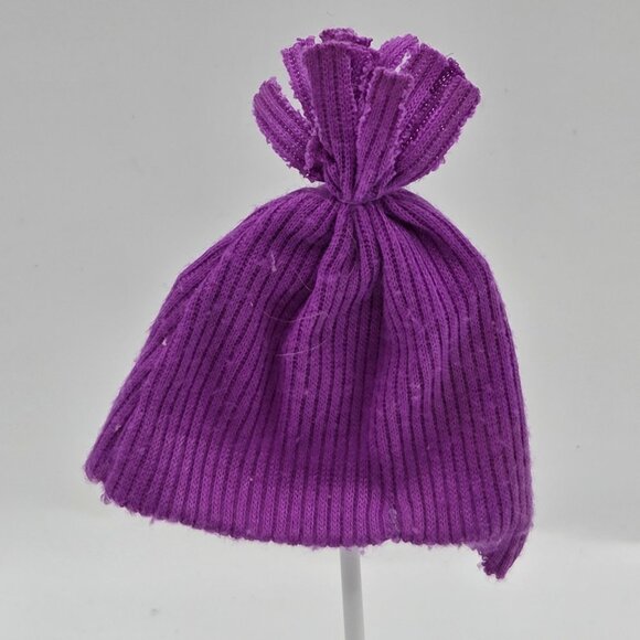 Liv Katie Purple Ribbed Doll Beanie Hat - Picture 4 of 5